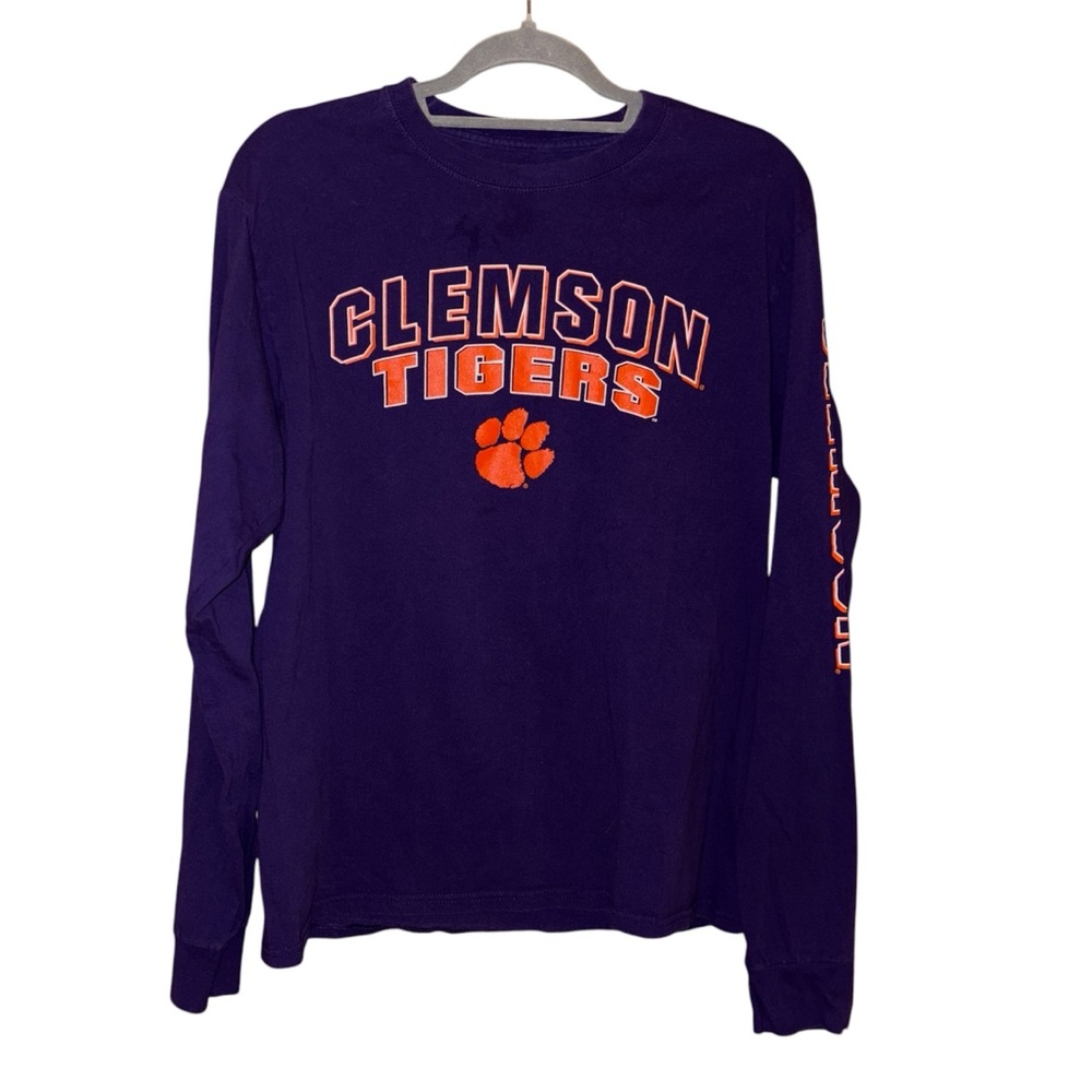 Clemson‎ Tigers Russell long sleeve shirt purple orange size medium